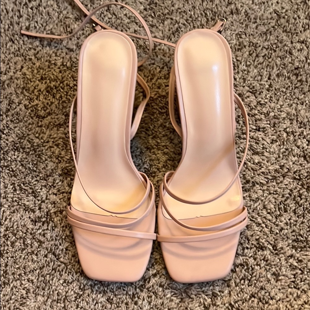 Elegant Nude Strappy Heels